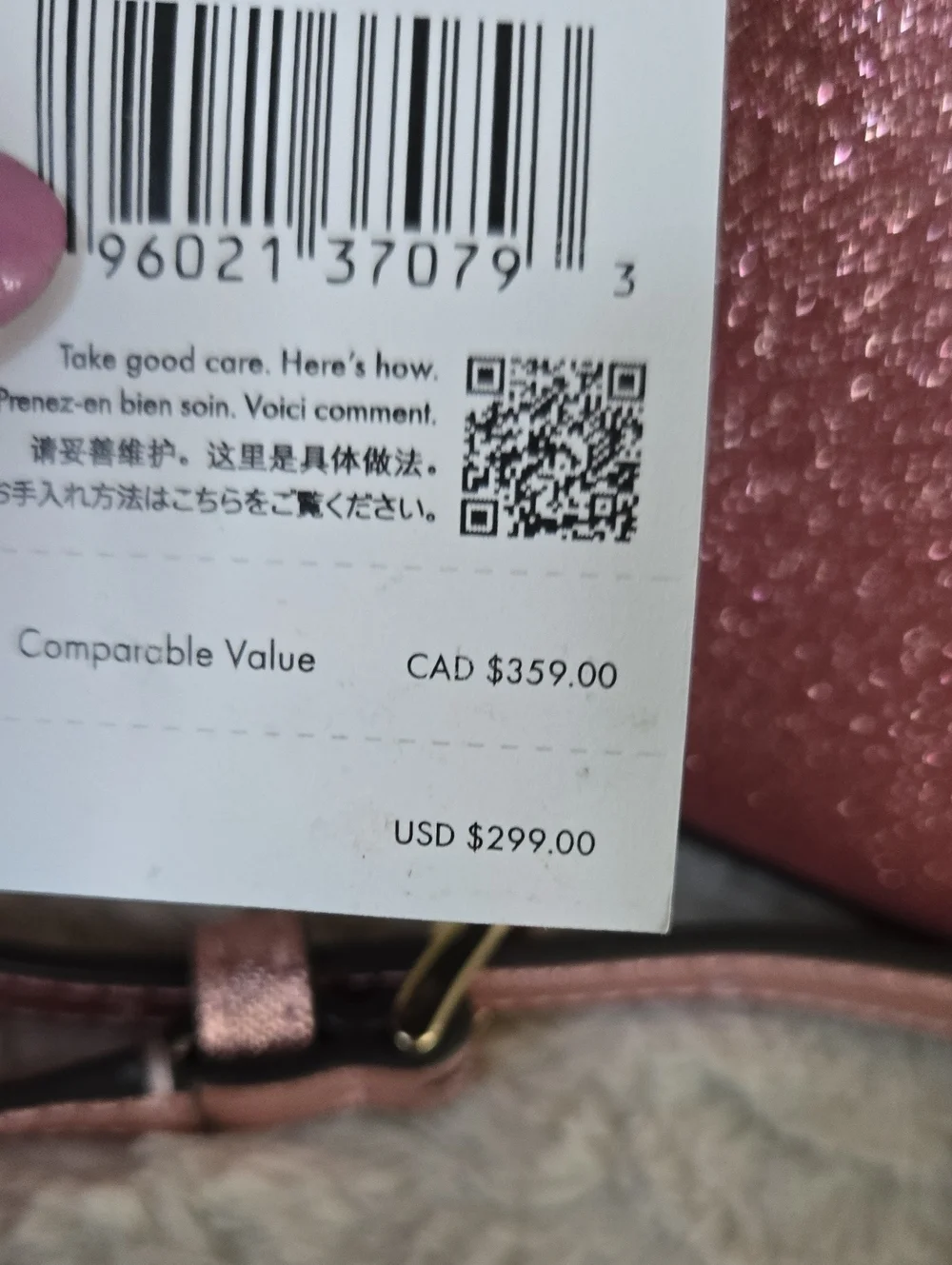 kate spade Pink Glitter Oval Crossbody Bag NWT